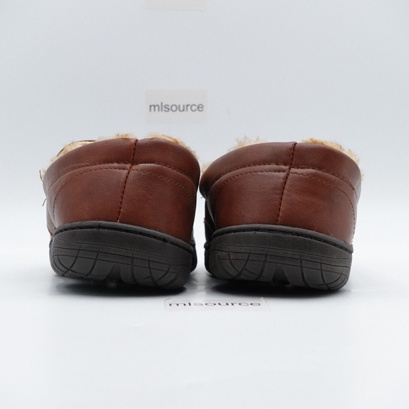 NEW 32 Degrees Venetian Faux Leather Moccasin Slippers 71WT670049 Brown - Picture 4 of 6